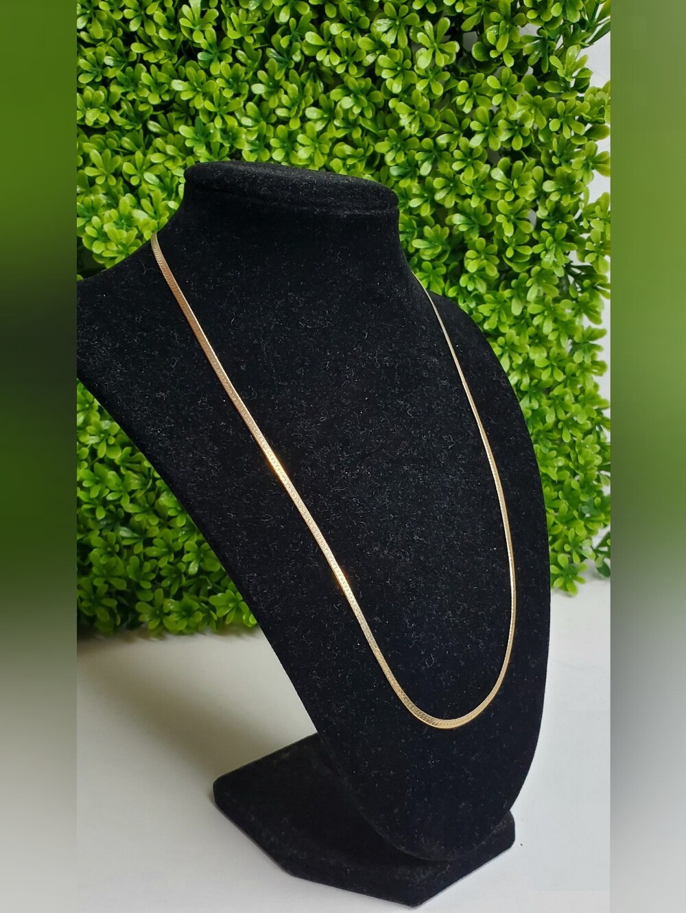Beautiful 10kt Gold Plated Over 925 Sterling Silver Italy Necklace  Herringbone